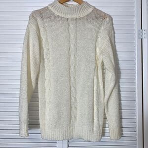Vintage BRISTOL COURT Fisherman Knit Sweater Small
